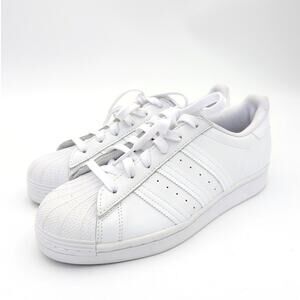 Adidas Superstar Athletic Sneaker Shoes Women's All White Size US7.5 EU39 1/3